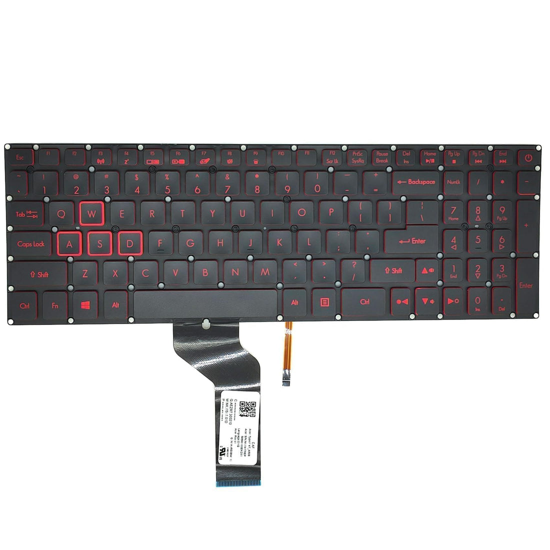 Replacement Keyboard for Acer Nitro 5 AN515-31 AN515-41 AN515-42 AN515-51 AN515-52 AN515-53 Series Laptop with Red Frame Backlit US Layout