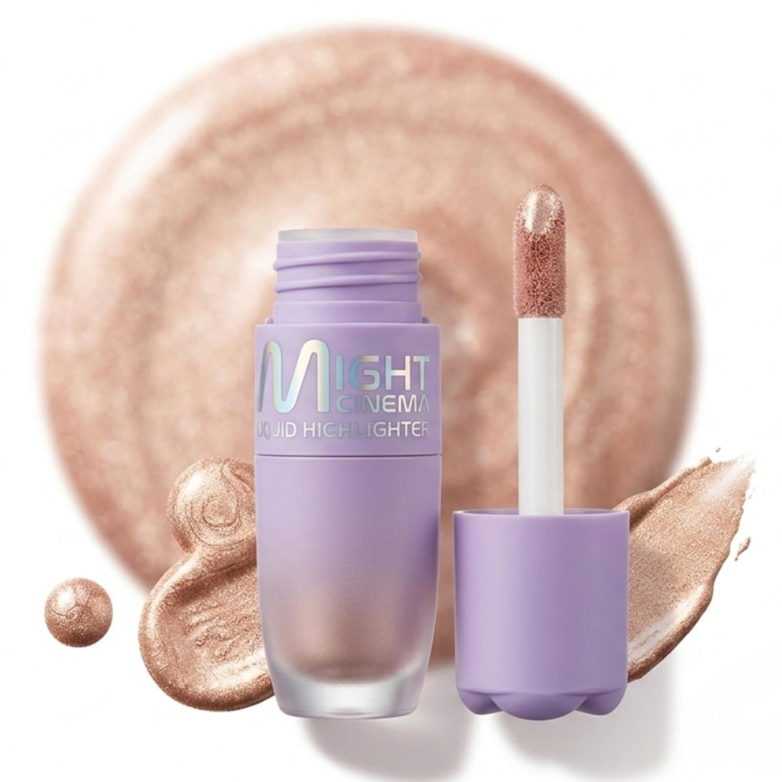 Liquid Highlighter Makeup, Natural Glow Face Highlighter Stick, Silky Smooth Light Liquid Luminizer, Long Lasting Shimmering Face Illuminator Make up (102)