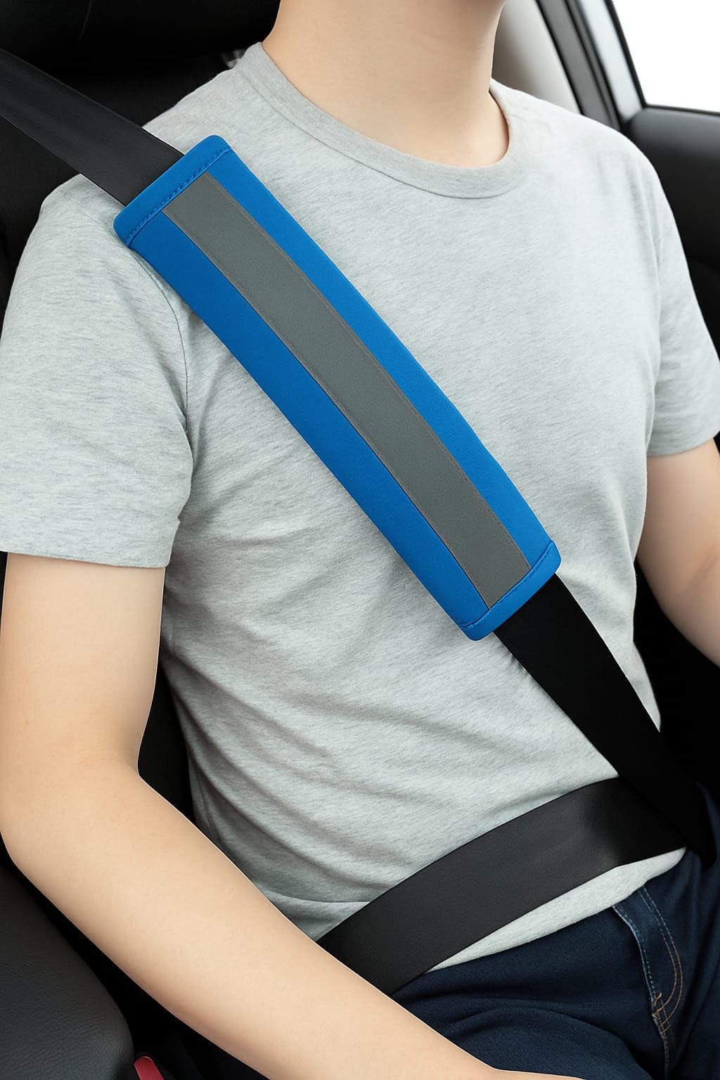 Set of 2 Pcs Anti-Traffic Violation Seat Belt Cover Case – Universal Fit Car Seat Belt Adjuster Pads, Comfortable and Concealed Design (Yellow)