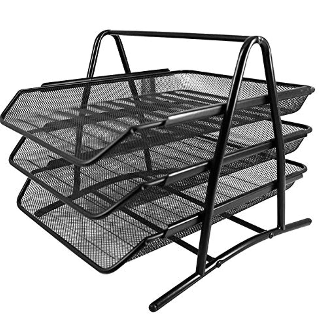Metal document organizer tray (bgyp07) - black
