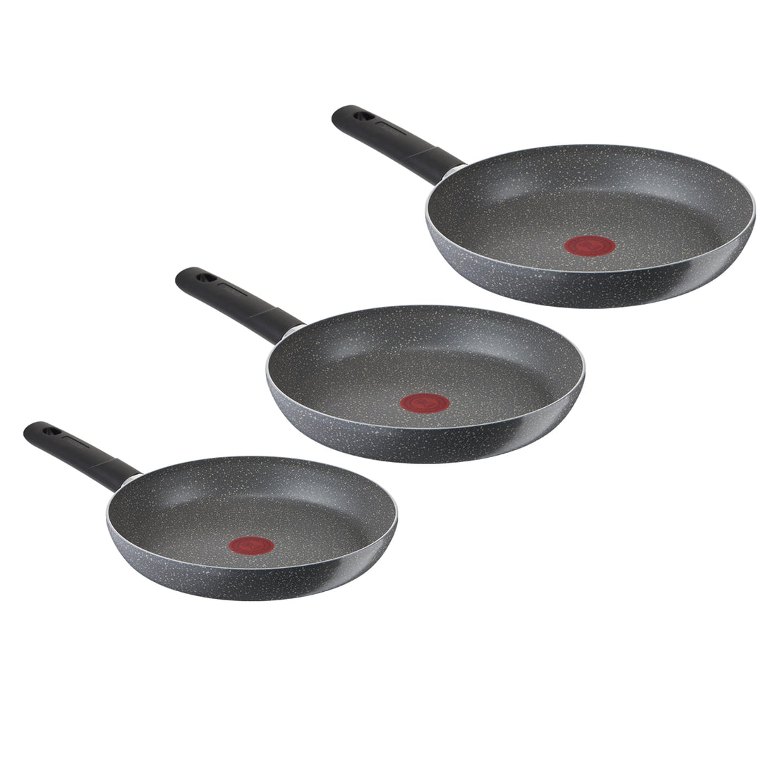 Tefal Cook Natural Frypan Set, Size (20-22-24) cm, Grey - 220911107