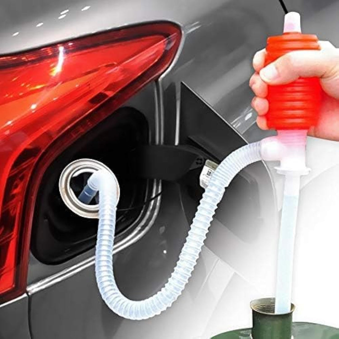 Manual Liquid Transfer Pump - Siphon for Liquid Transport and Travel, Portable Car Oil Tube Suction Device