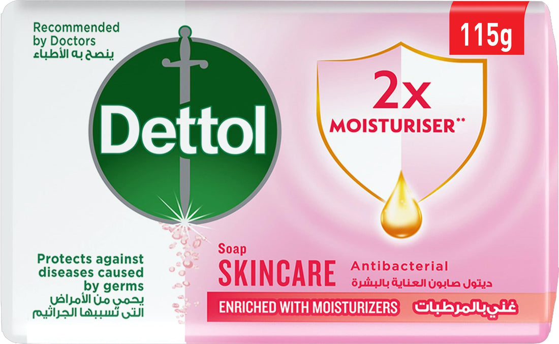 Dettol Skincare Anti bacterial Bathing Soap Bar - Rose & Sakura Blossom Scent | 115g
