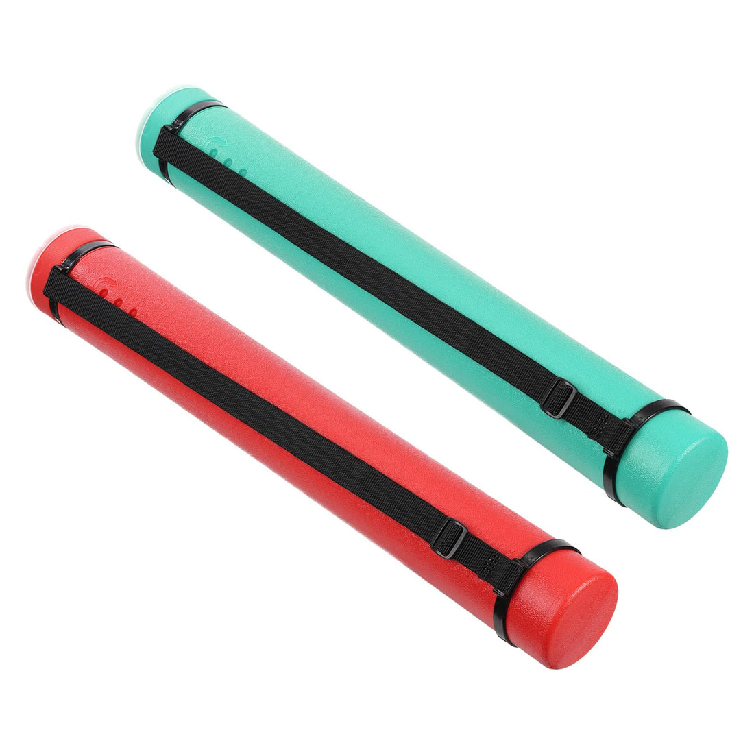 PATIKIL Extendable Poster Tubes with Strap, 2pcs Expand from 24.8" to 42.5" Art Document Storage Carry Tubes for Blueprints Drawings Artworks, Red Green