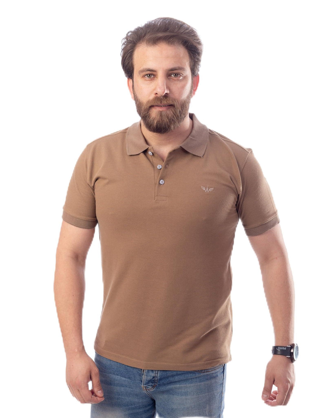 Mens Summer Short Sleeve Cotton Pique Polo Shirt from White Eagle