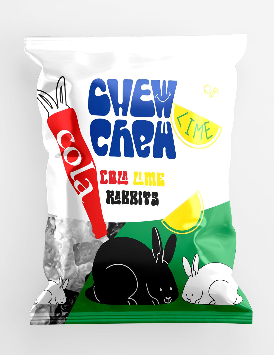 Chew Chew 40grams Gummies Jelly Candy Rabbit Cola and Lime