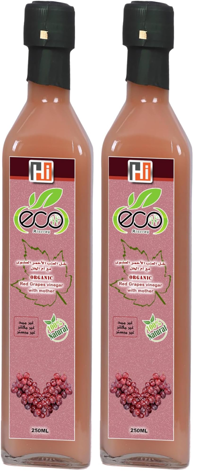 Eco Healthy Organic Grape Vinegar 250 Millilitre (Pack of 2)