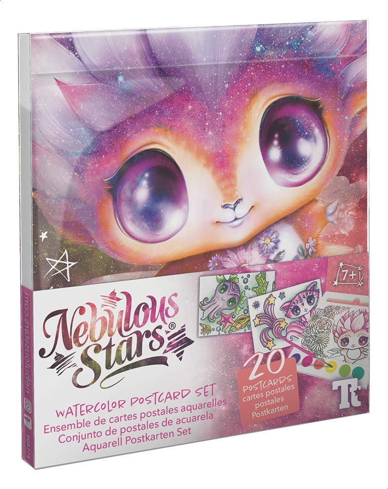 Nebulous Stars 11409 Watercolor Postcard Set Toy, Multicolor