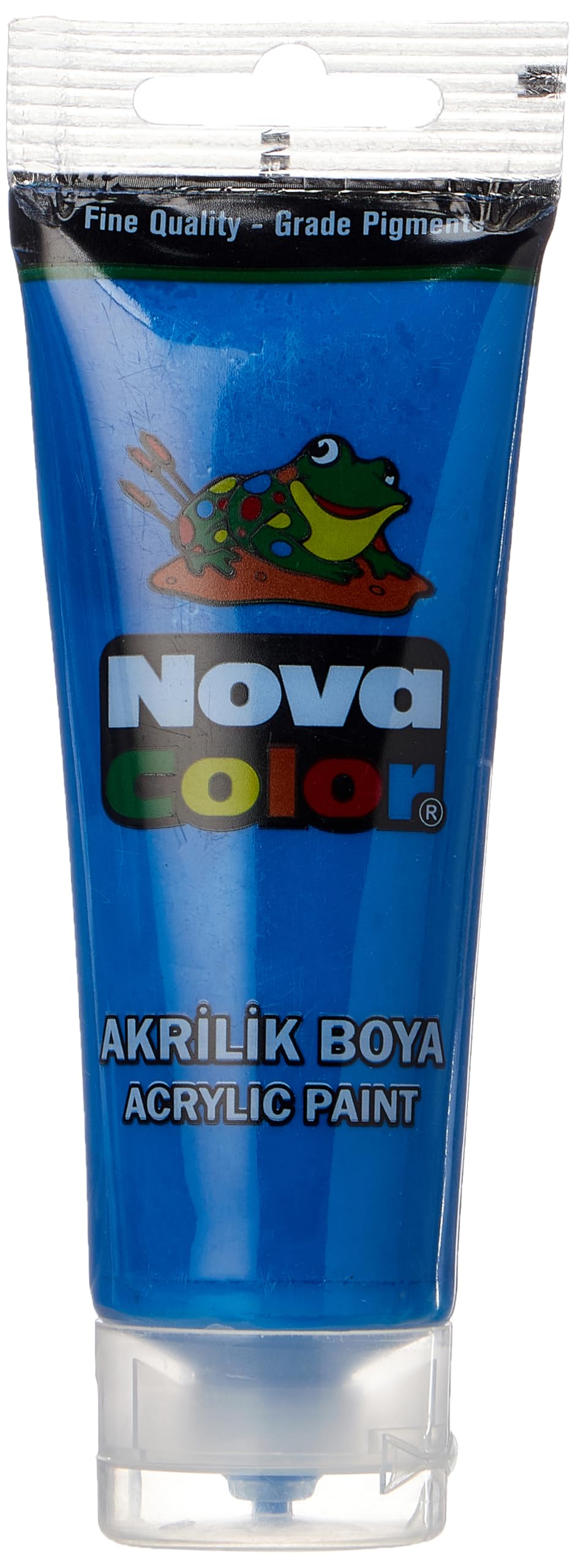 Nova color acrylic paint blue nc-257 tube 75 grams for canvas, ceramic, glass, wood, paper