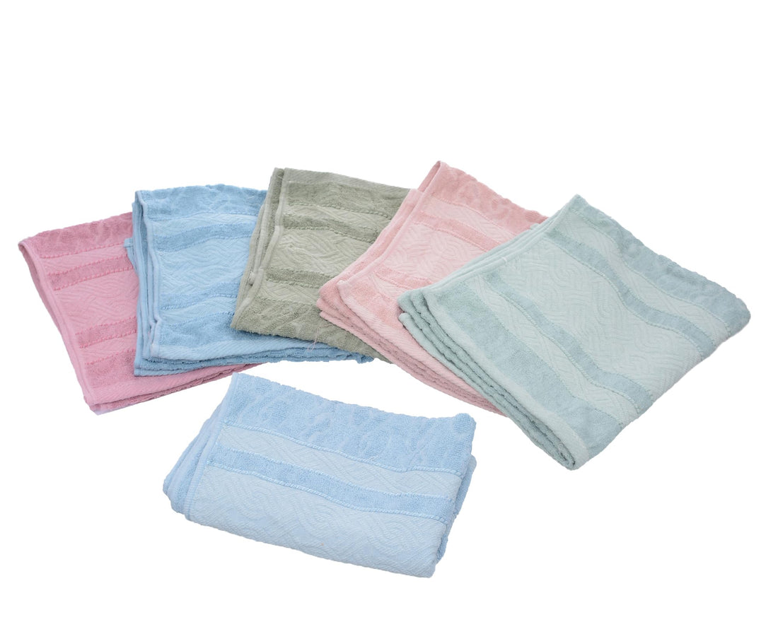 Mink Set of 5 Towels 50 * 100 100% Cotton, Anti-Pilling and Shrinkage Treatment, Multicolor - 18350-203