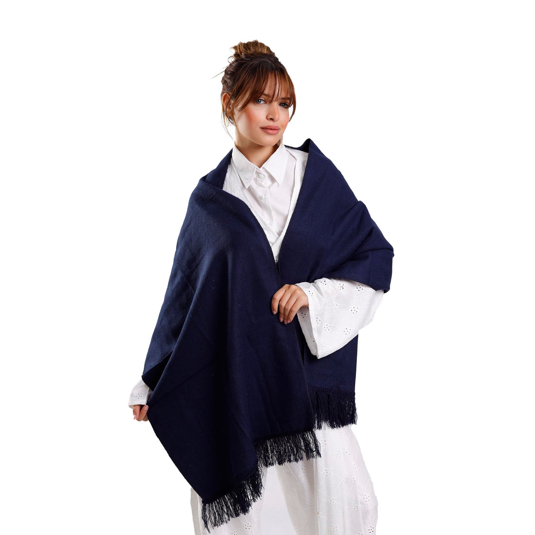Unisex Solid Wool Shawl Warm Gogh Material Winter