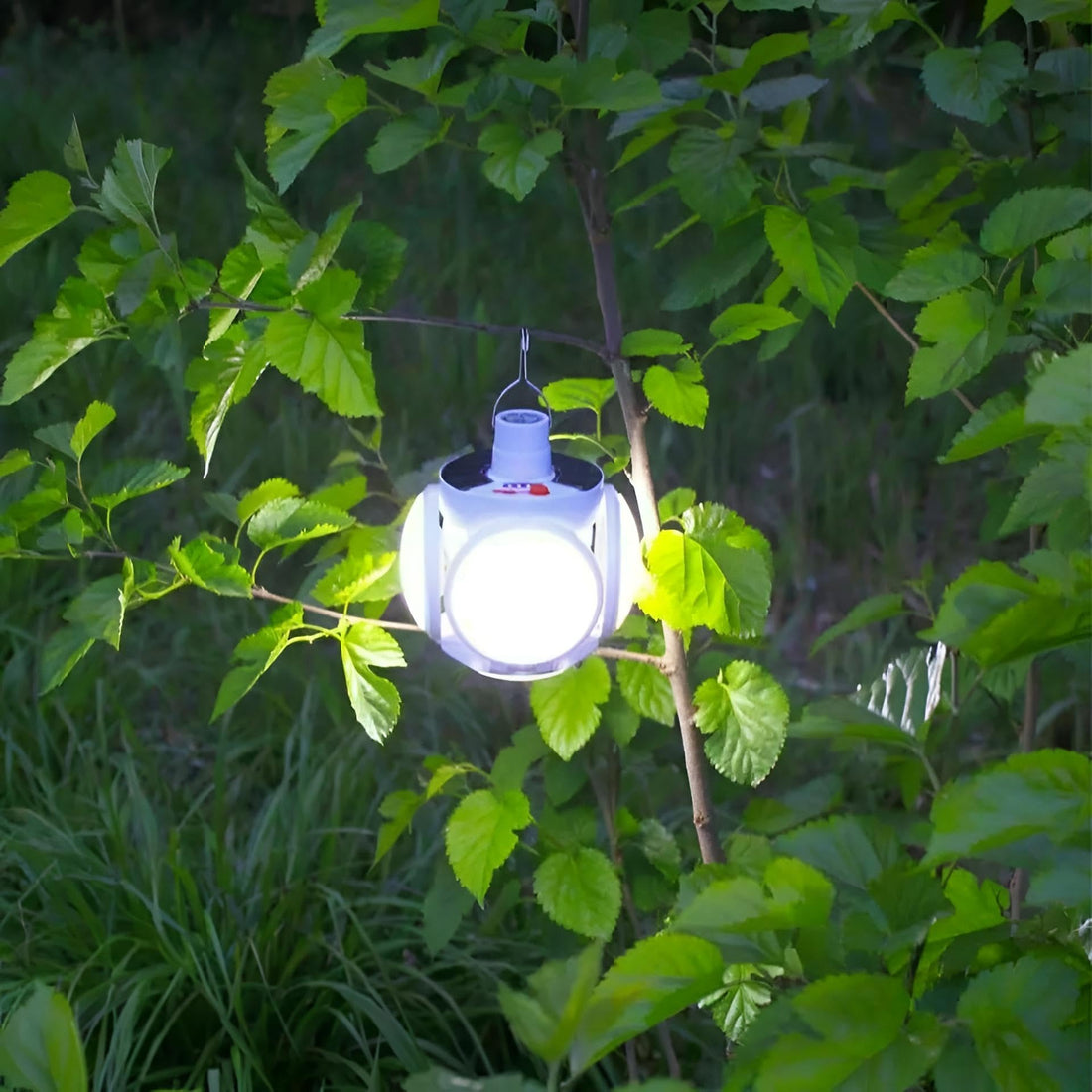 Hanging Hook - Essential Foldable Ball LED Bulb with 5 Distinct Modes for Reliable illumination During Camping Trips, Indoor Events, or Storms