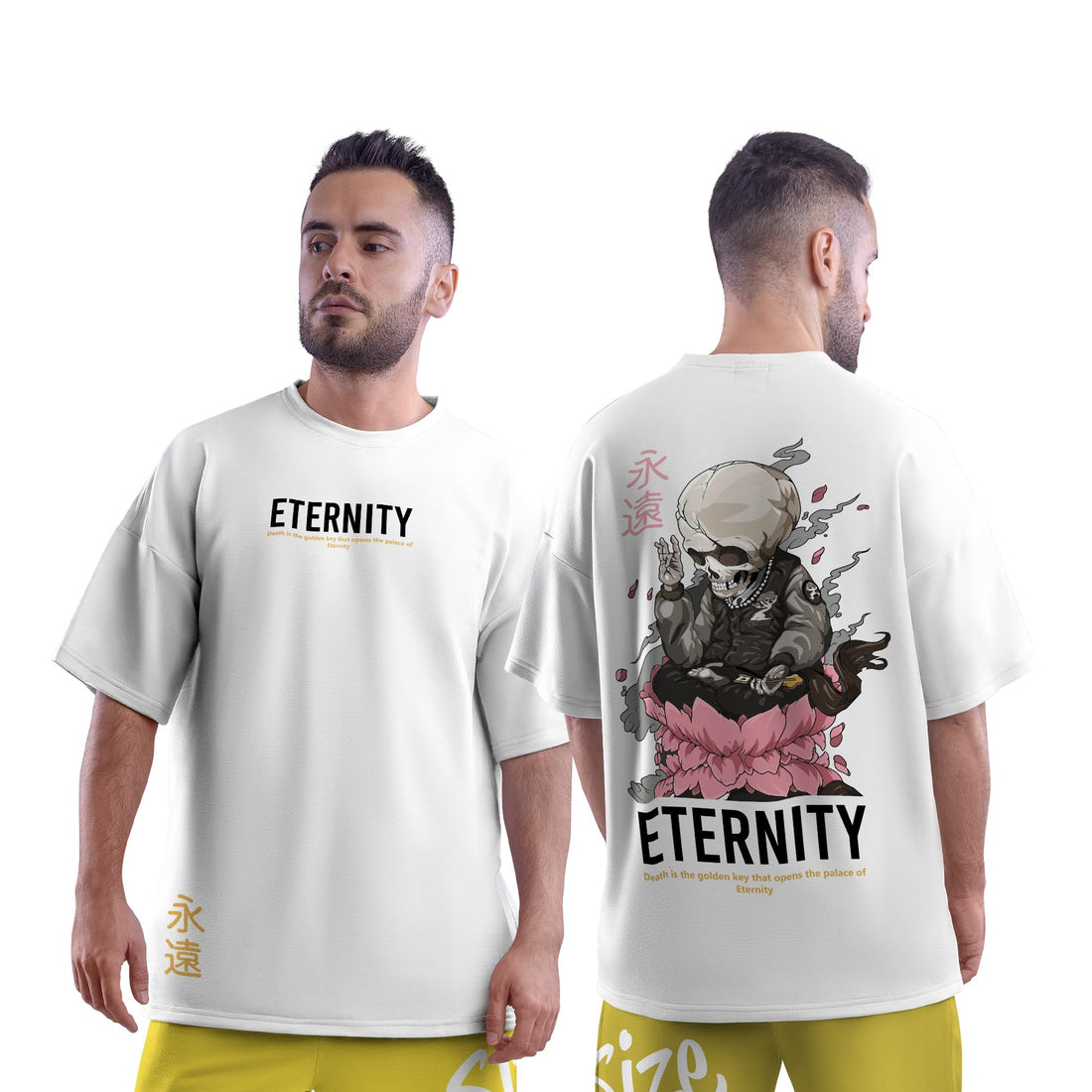 Oversized Cotton T-Shirt for Men, Eternity Print