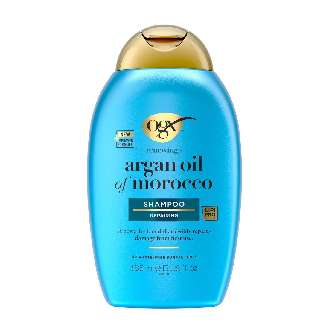 OGX Argan Oil of Morocco Shampoo (385 ml), Regenerating Hair Shampoo Repairs Hair Damage Visibly After First Application, Hair Care Shampoo with Argan Oil for Dry, Damaged Hair