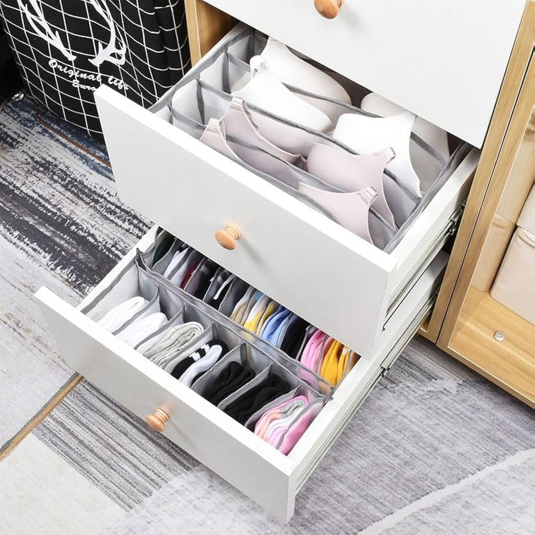 Eagleshop Foldable Underwear Organizer Trio Multi Color (Set of 3 Only) Get it from Eagleshop - igle shop*-*