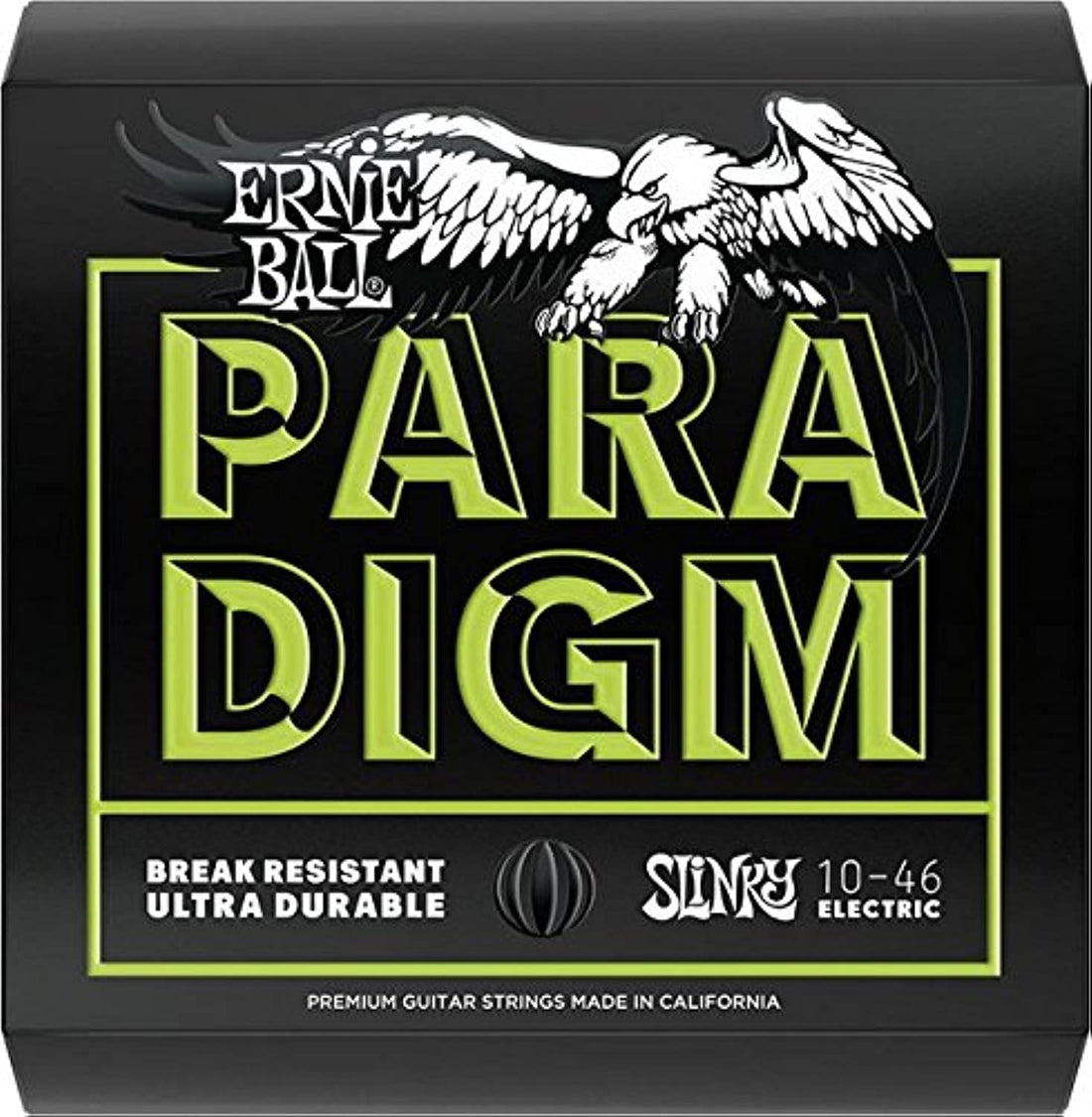 Ernie Ball Paradigm Regular Slinky Electric Guitar Strings (10-46) - includes 6 free plectrums