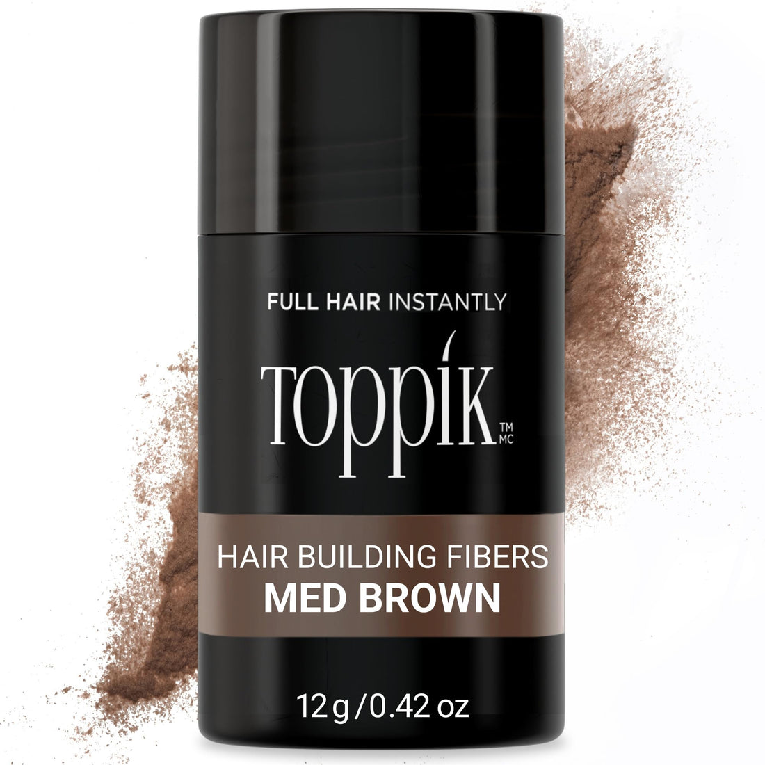 Toppik Hair Building Fiber, 12 G, Medium Brown