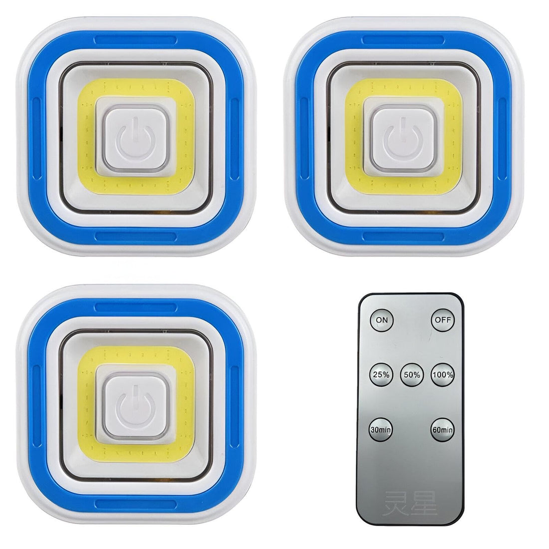Outdoor LED Lighting - Trio Set with Remote, Ultra-Bright and Long-Lasting, Perfect for Patios, Lawns, and Indoor Use, Simple Installation Process