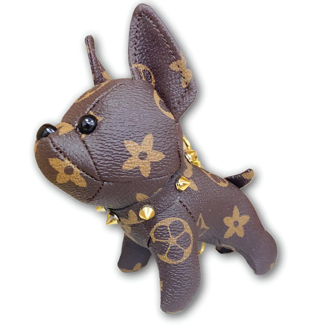 Delicious Animal Series - Dog Keychain made of beautiful faux leather, French Bulldog PU leather keychain, creative family friend keys partner gift