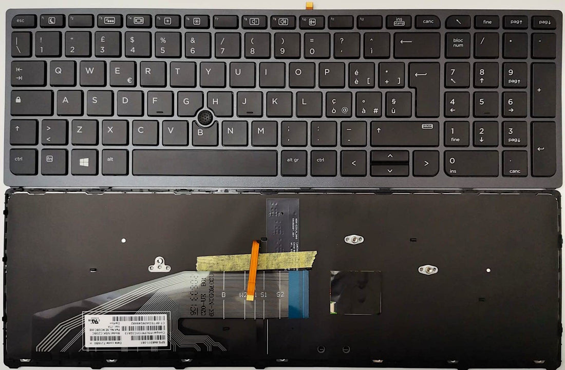 LO STORE DELLA CONVENIENZA E QUALITA' Italian Keyboard for HP ZBook 15 G3, 15 G4 17 G3 p/n PK131C31A13 Backlit