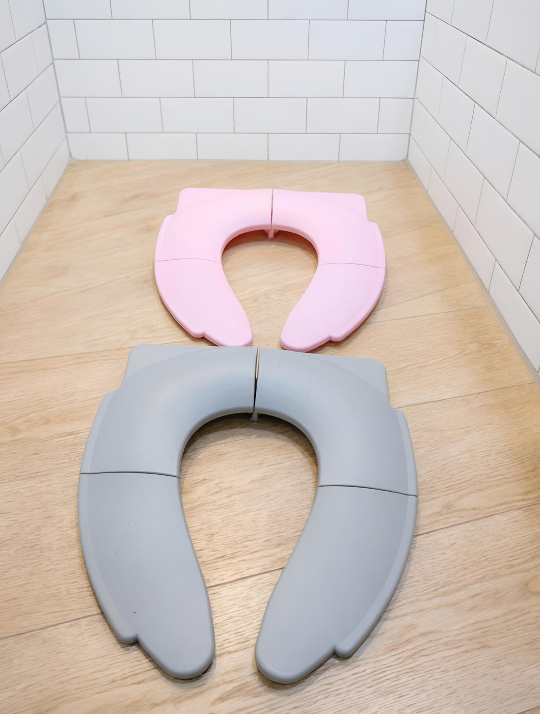 Portable Potty Seat - Modern, Safe Folding Travel Potty for Toddlers, Fits Round & Oval Toilets, Dark Teal Design with Included Carry Bag for Home or On-the-Go Use (2pcs)