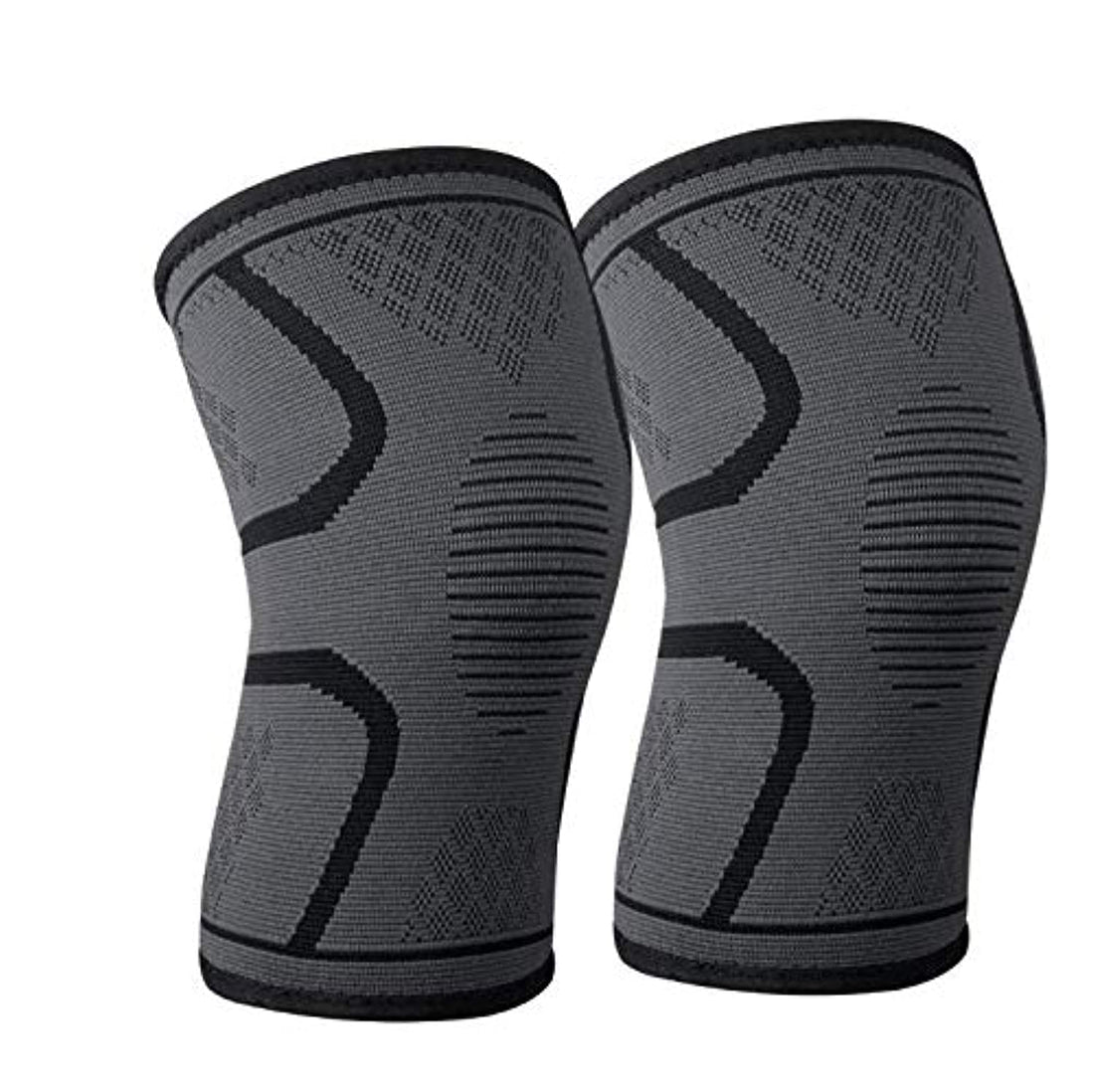 Premium Recovery & Compression Knee Support Brace Pair Grey, Medium)