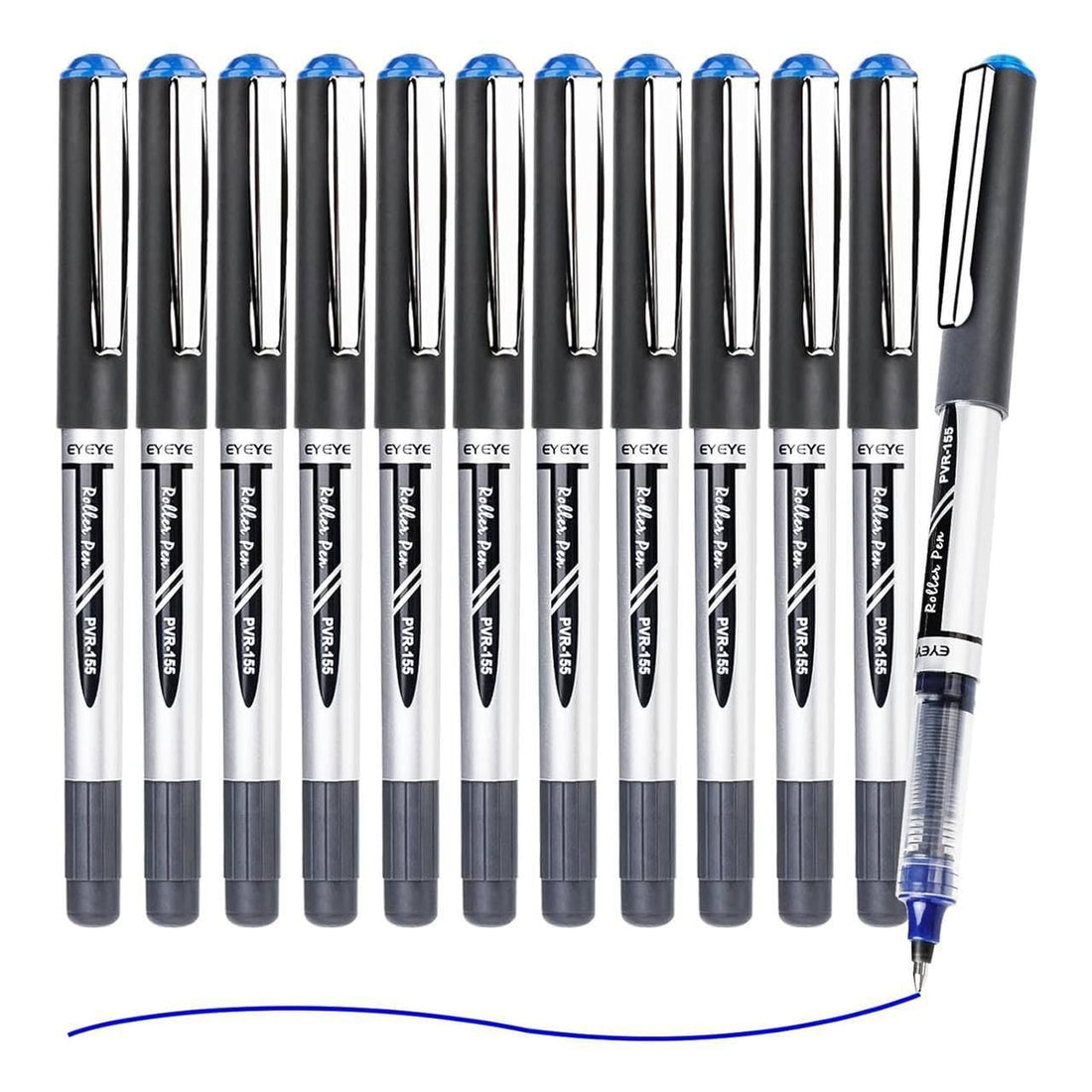 Liquid Ballpoint Pen Box - Blue - High Quality Material - Box of 12 Pens for School and Office MK