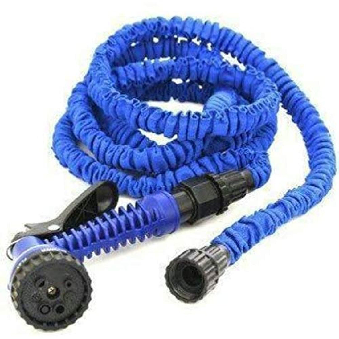 Magic water hose with flexible and extensible spray gun - Blue 7.5 m