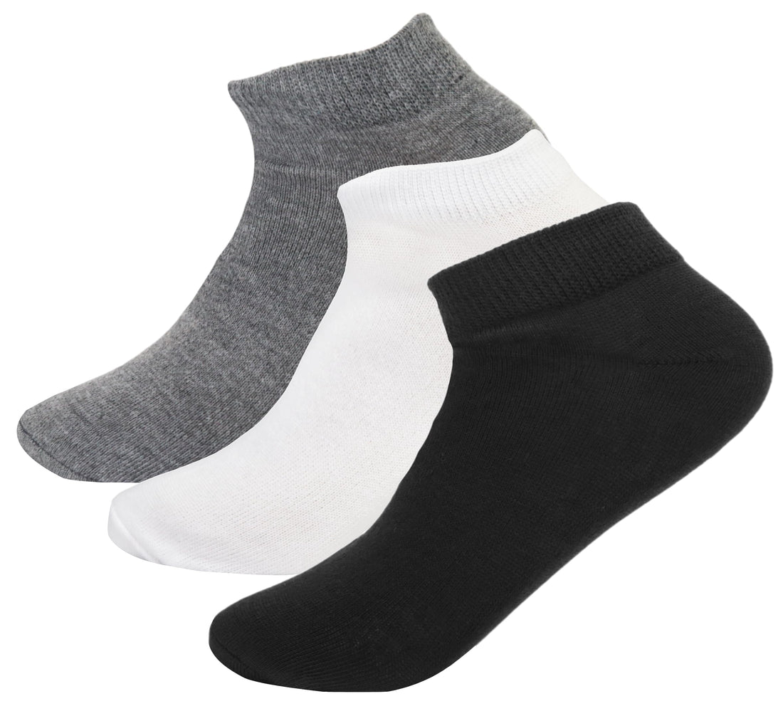 White Flower Unisex Set Of 3 Pieces Ankle Socks Socks