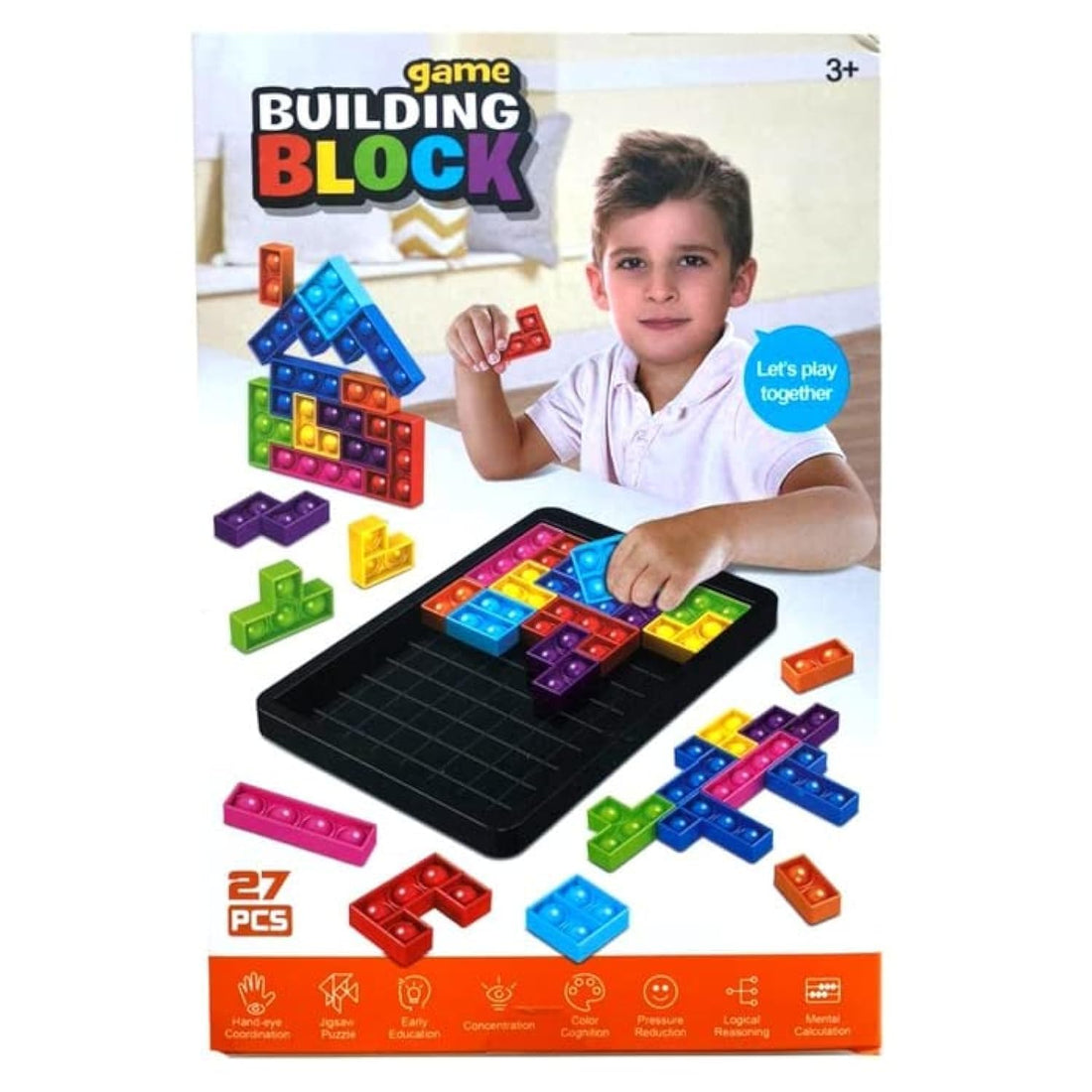 generic Pop-It Blocks Shape Sorting - Geometric Shapes Building Blocks Jigsaw Puzzle