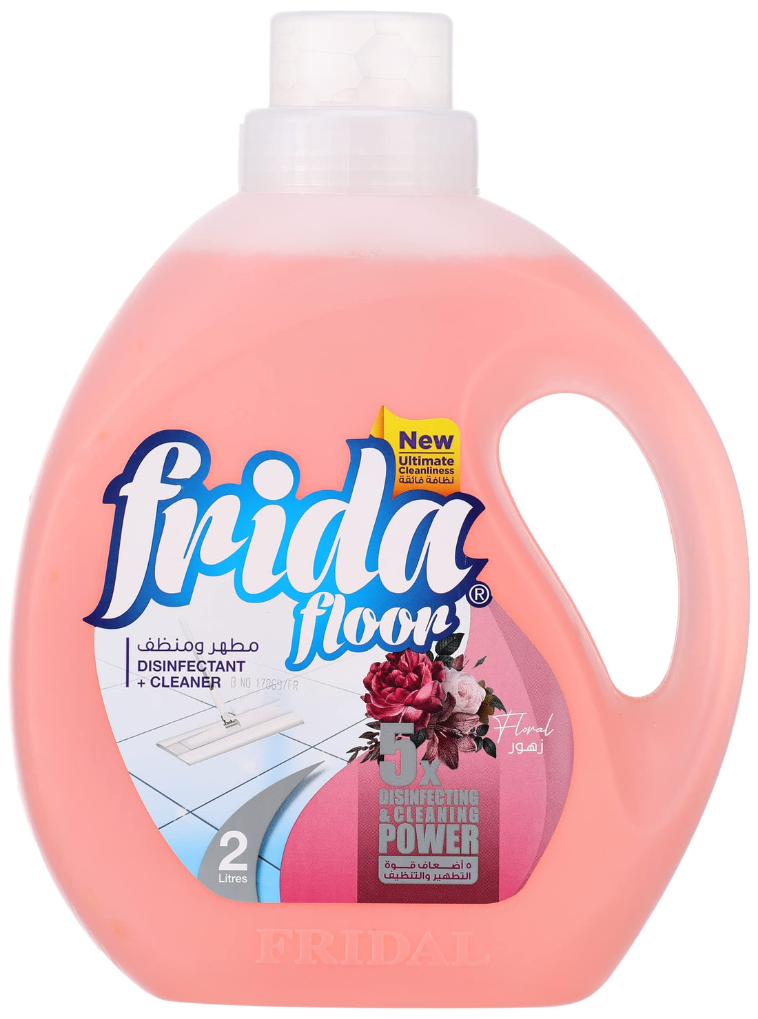 Frida floor disinfectant cleaner - 3 in 1 floral, 2 liters