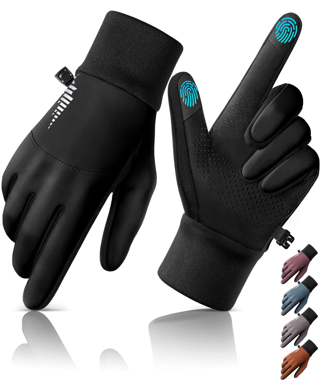 rivmount Water Resistant Touch Screen Winter Gloves for Men and Women, Thermal Gloves, Suitable for Cold Weather, Running, Cycling, Hiking, Cycling, Skiing, Snow, Driving