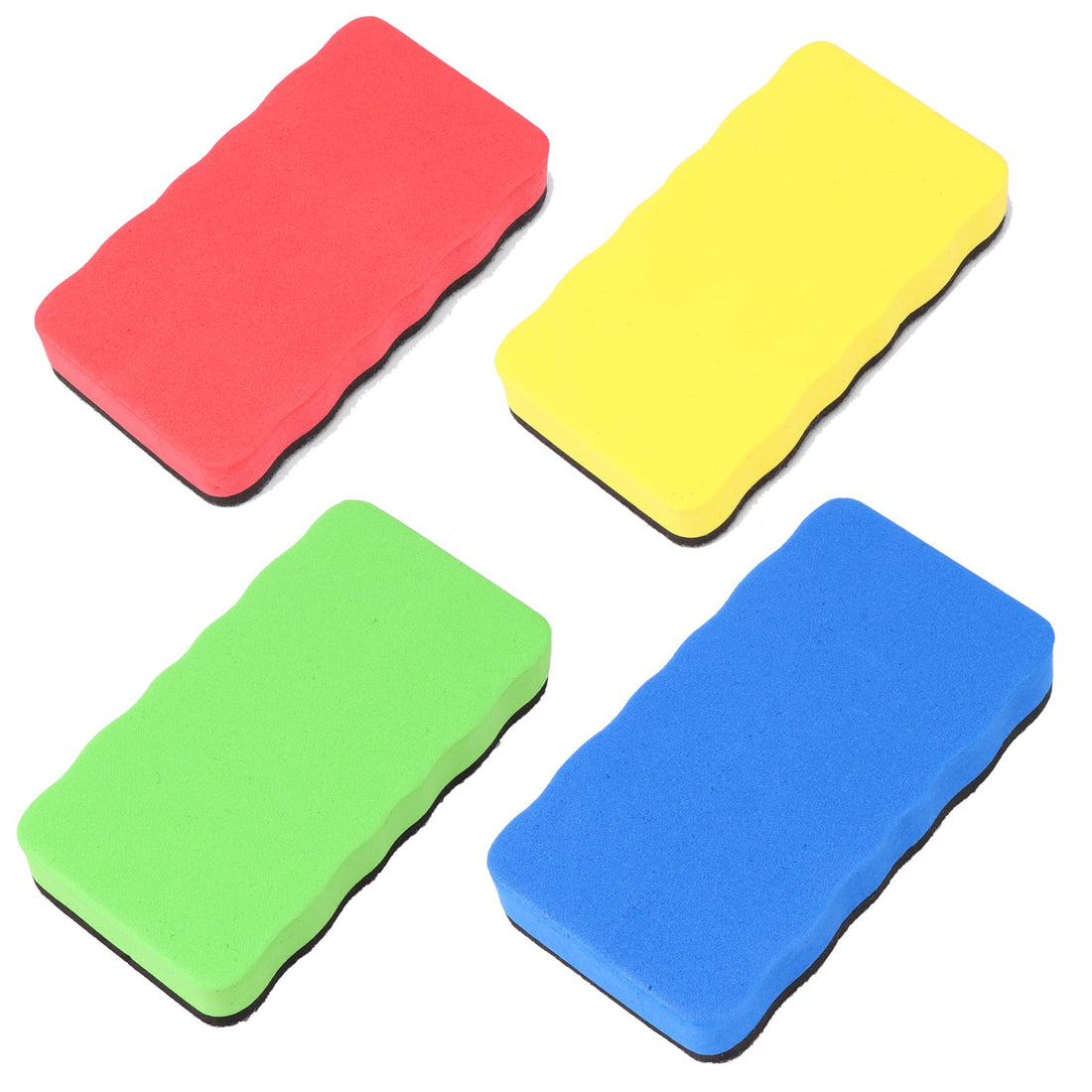 4pcs Magnetic Whiteboard Eraser, Whiteboard Rubber White Board Wipers Blackboard Erasers Chalkboard Cleaner Dry Erase Rubber for Classroom Home Office,White Board Erasers Magnetic