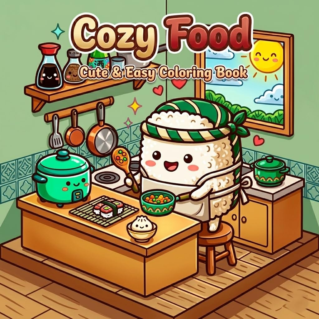 Cozy Food Coloring Book for Adults and Kids: Cute Graphics for Warm and Comfortable Daily Atmosphere with Large and Simple Designs to Relax and Relieve Stress | Premium Quality