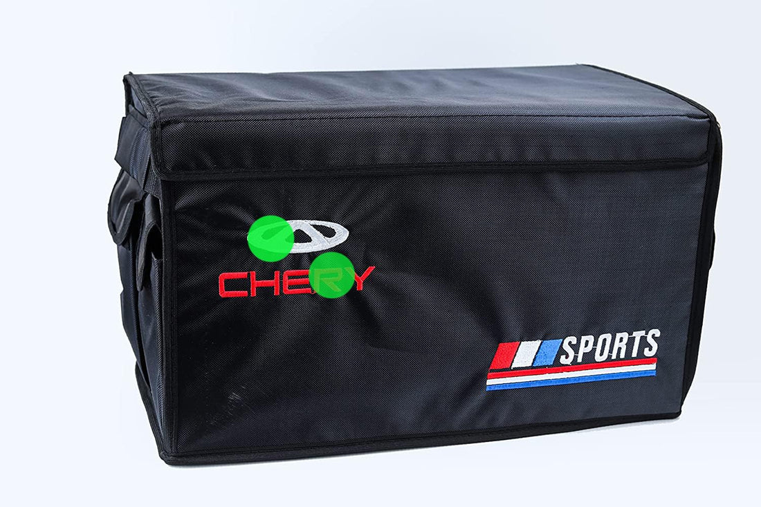 Car Trunk Organizer Storage Box Foldable, black * multi colors(CHERY) with small pockets, go Container Bag Compartments Boot