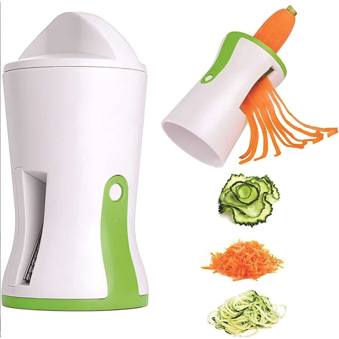 Spiral Slicer - Unleash Your Creativity with Our Manual Spiral Slicer to Make Healthy Vegetable Spaghetti from Carrots, Cucumbers, Potatoes, and More! (2 piece of the color shown)