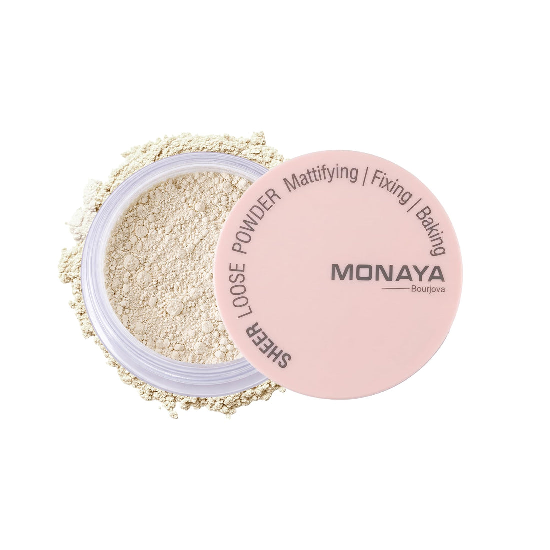 Monaya LP002 Sheer Loose Powder– Ultra-Lightweight Setting Powder, Natural Soft-Focus Finish, Oil Control, Vegan & Cruelty-Free (OSL-LP002-LP102)