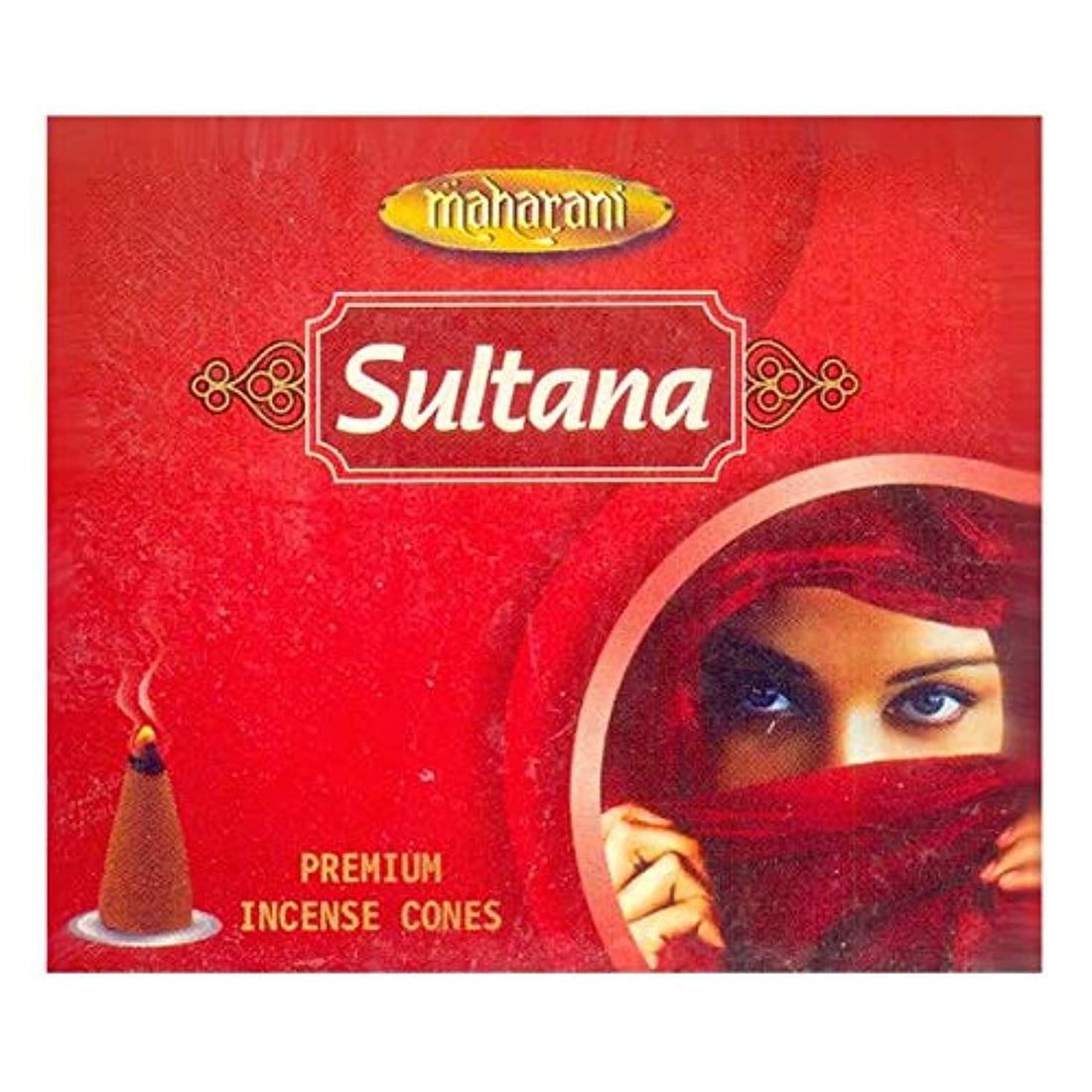 Maharani Premium Incense Cones - Sultana - 20 Cones and 1 Metal Plate