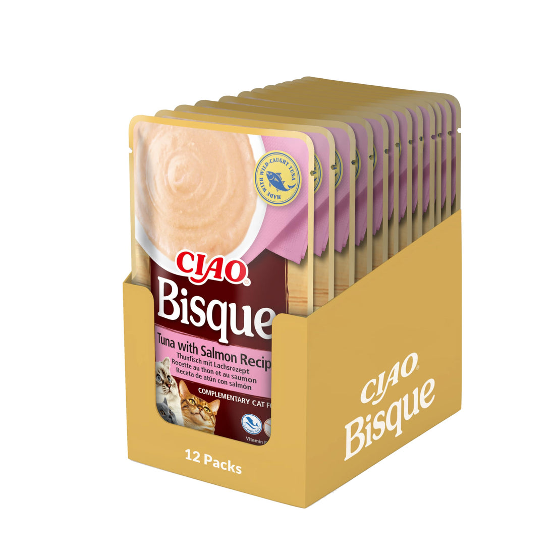 CHURU Cat Ciao Bisque Recipe Tuna And Salmon 12X 40GR