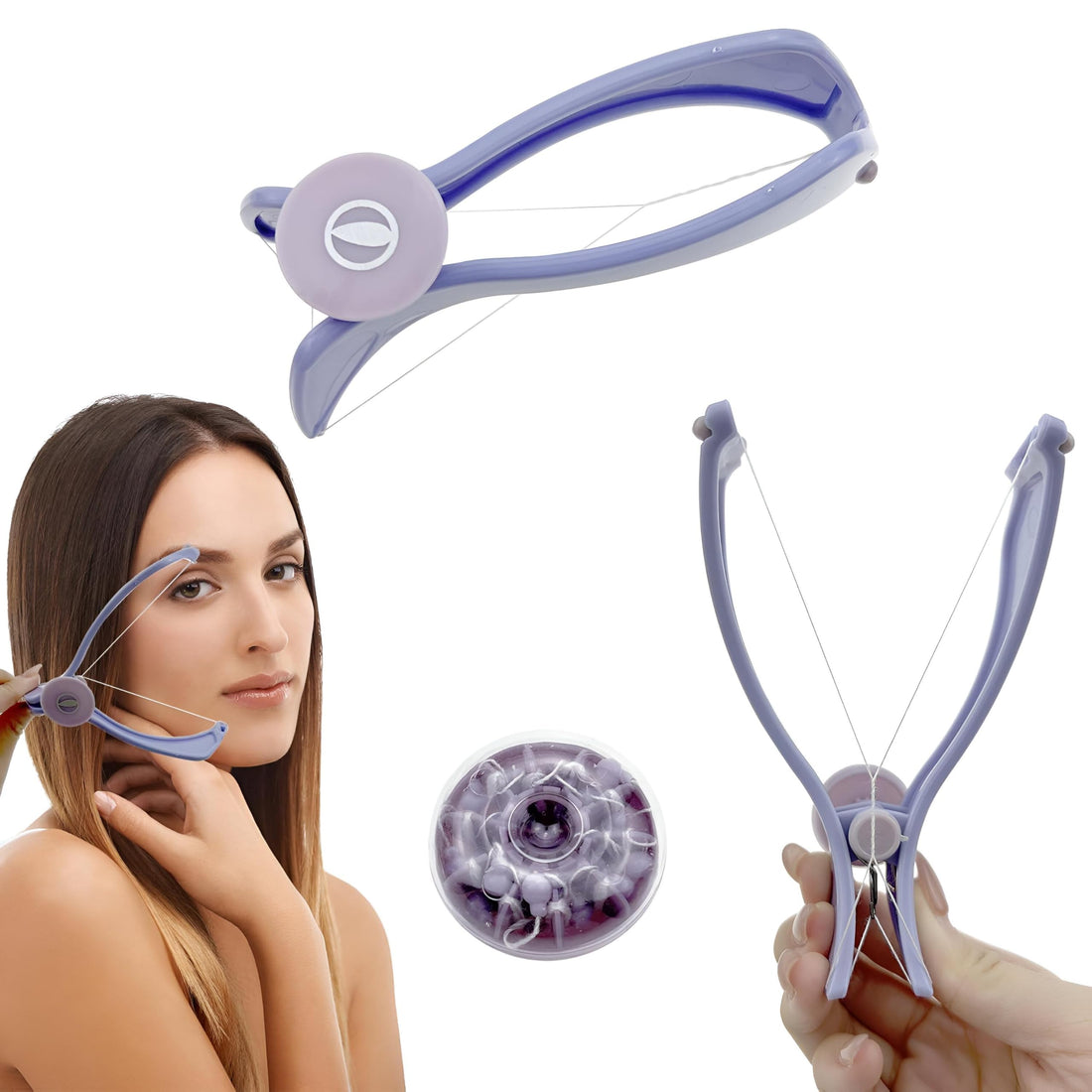 Hair Removal Tool - Experience painless facial hair removal with this manual device that swiftly extracts hair roots without damaging the skin, perfect for easy storage and portability.