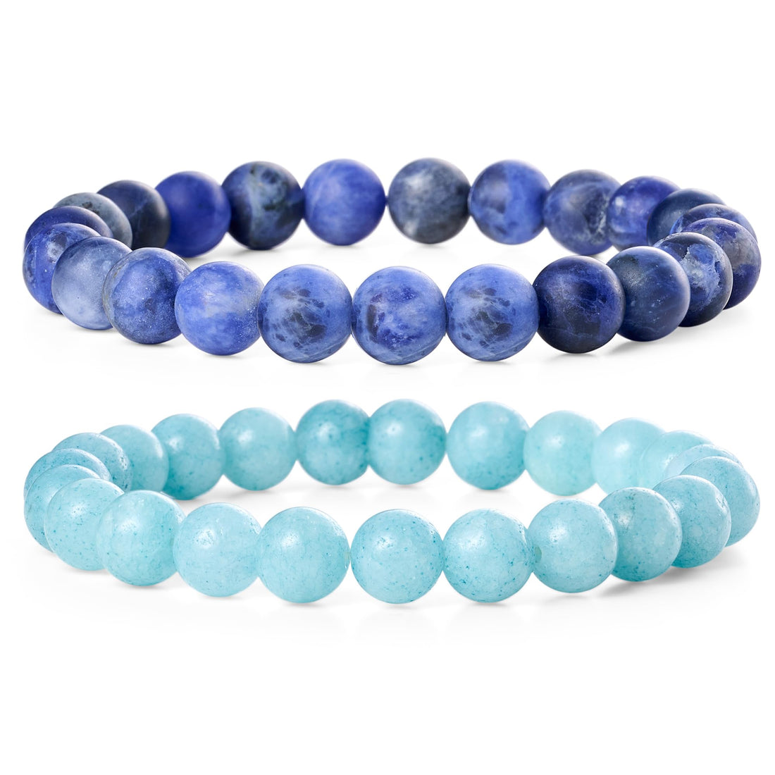 Farfume Chakra Bracelets for Women - Healing Stone Crystal Bracelet for Women Natural Gemstone Bracelet - A Double Pearl Bracelet Set