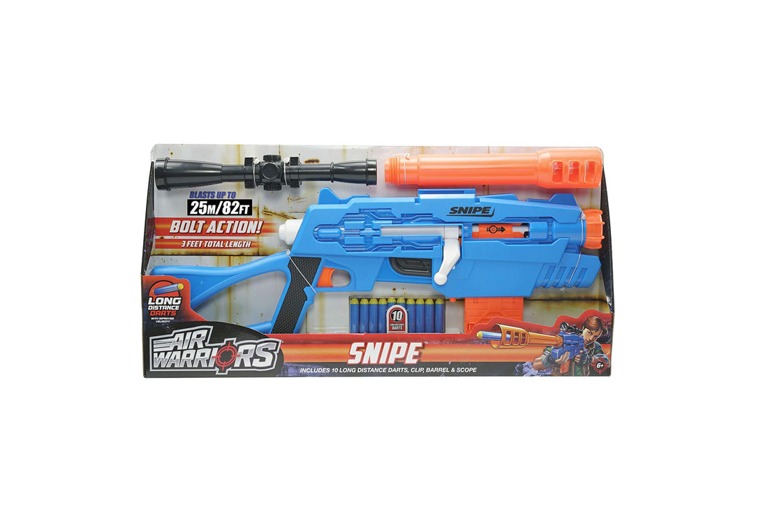 Buzz Bee Air Warriors - Ultra Master Tek Blue - Snipe - Bolt Action Dart Blaster