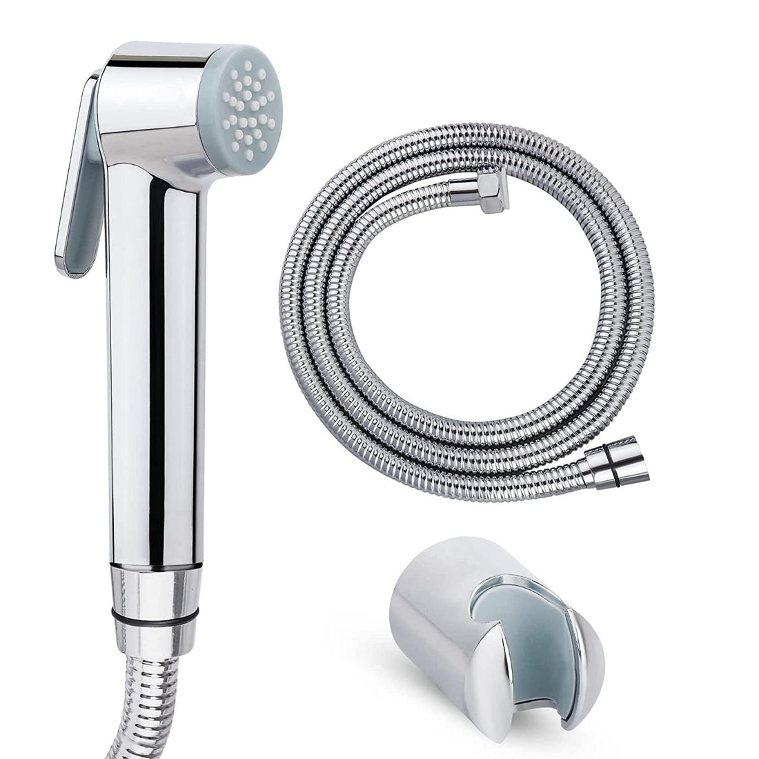 Outdoor Bathroom Bidet Set - Unlimited Purity - Versatile Bidet for Personal Care - Portable Personal Care Shattaf Set (ABS External Bidet - Silver)