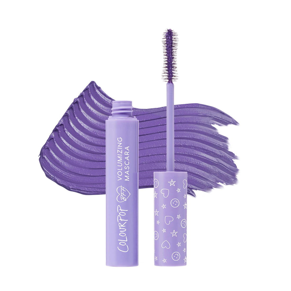 ColourPop BFF Mascara - Volumizing, Lifting & Lengthening Mascara - Buildable Burgundy Mascara with a Twisted, Nylon Fiber Brush - Cruelty Free Eye Makeup - Wine O' Clock (.24 fl oz)