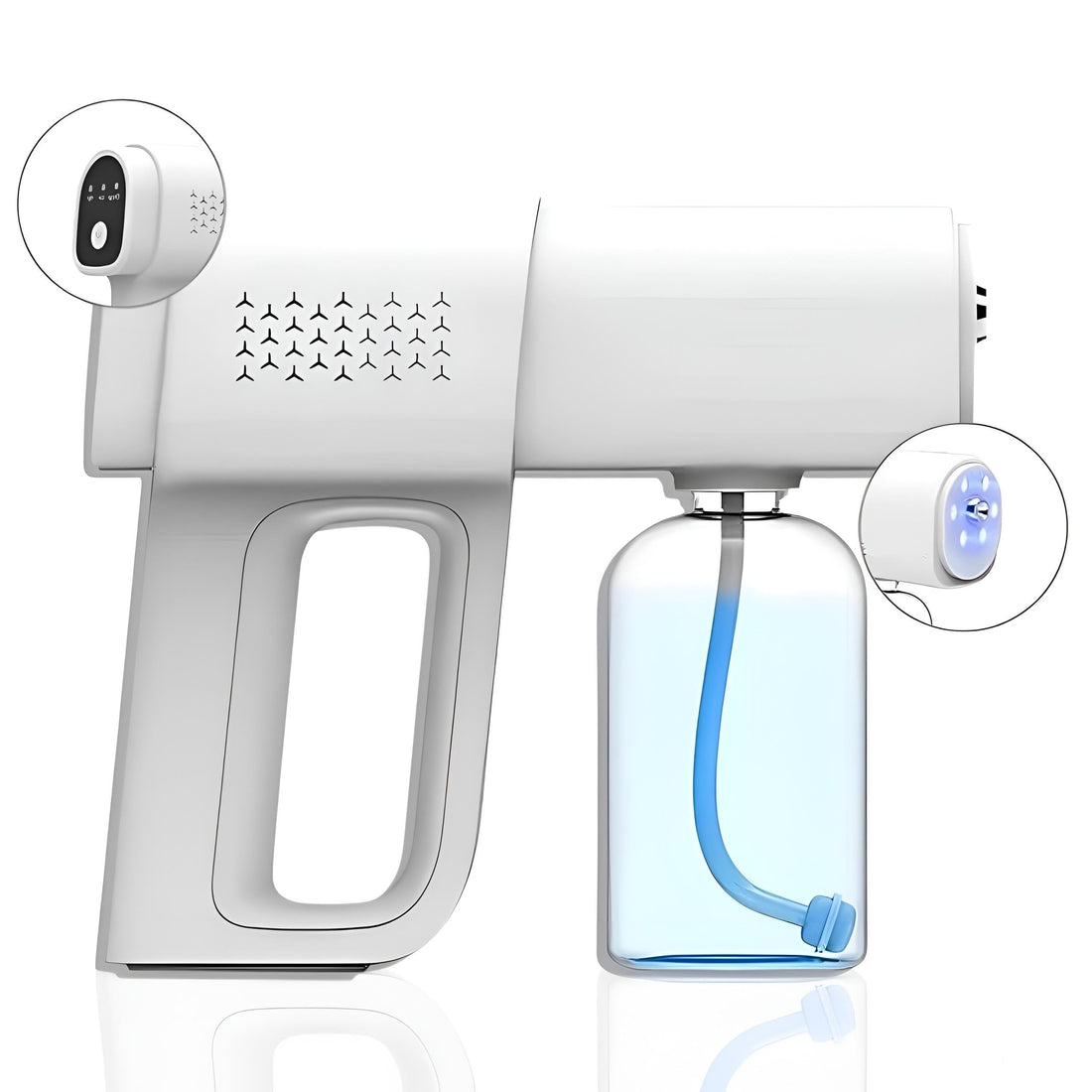 K5 Pro Gun - Nano Wireless Disinfection Sprayer, Versatile Mist Generator for Perfumes and Hair Styling, Essential Home Sterilizer for Indoor Hygiene, Modern White Design for Any Room