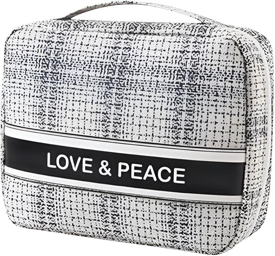 Travel bag-storage bag and daily essential organizer, portable lotion and tool holder, durable and stylish design, perfect for work, vacations and more (White)