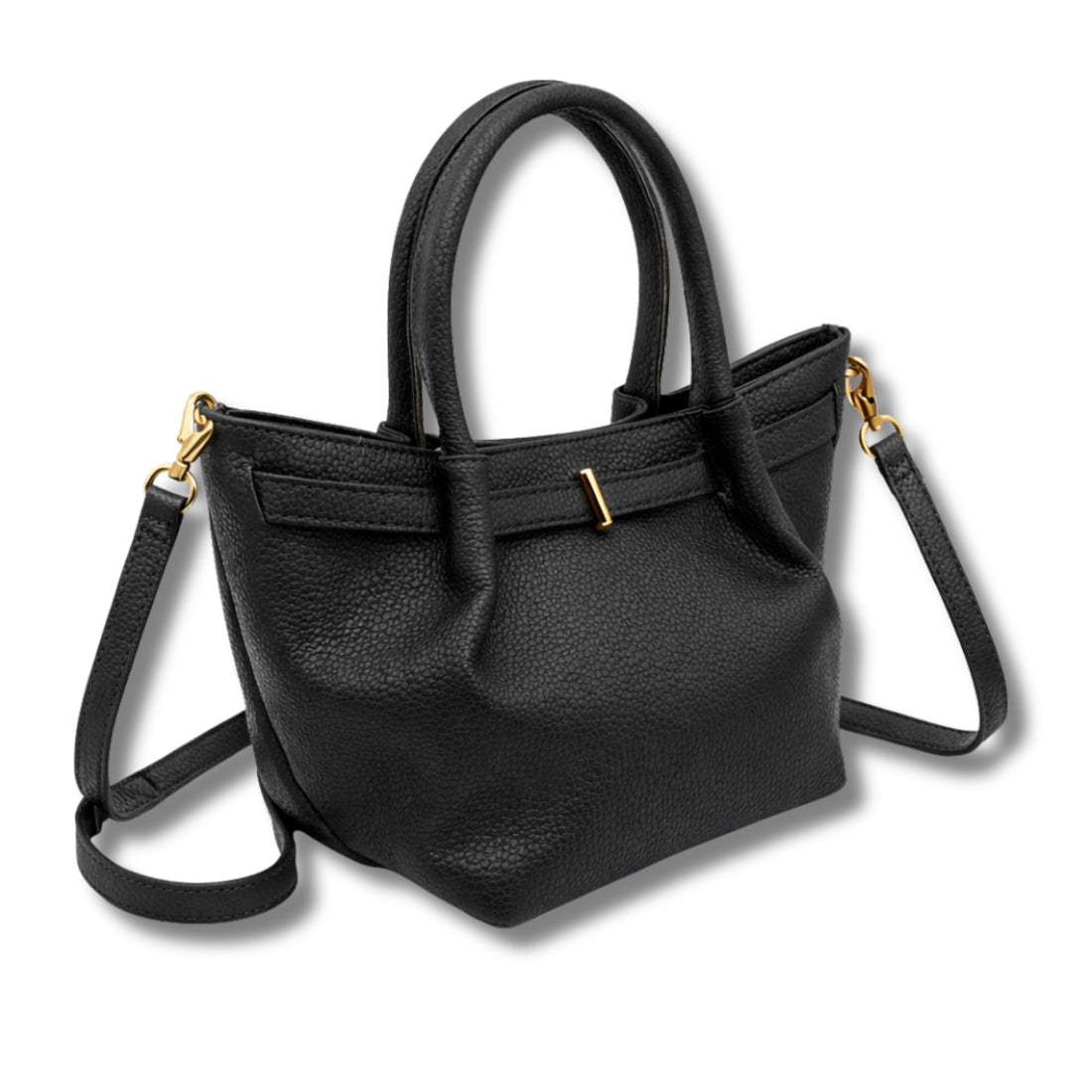 AYSLE 1640 Women’s Pebbled Leather Shoulder, Crossbody & Top Handle Bag | Magnetic Closure | Adjustable Strap | Gold-Tone Hardware | 12 Colors | 17×28×14 CM