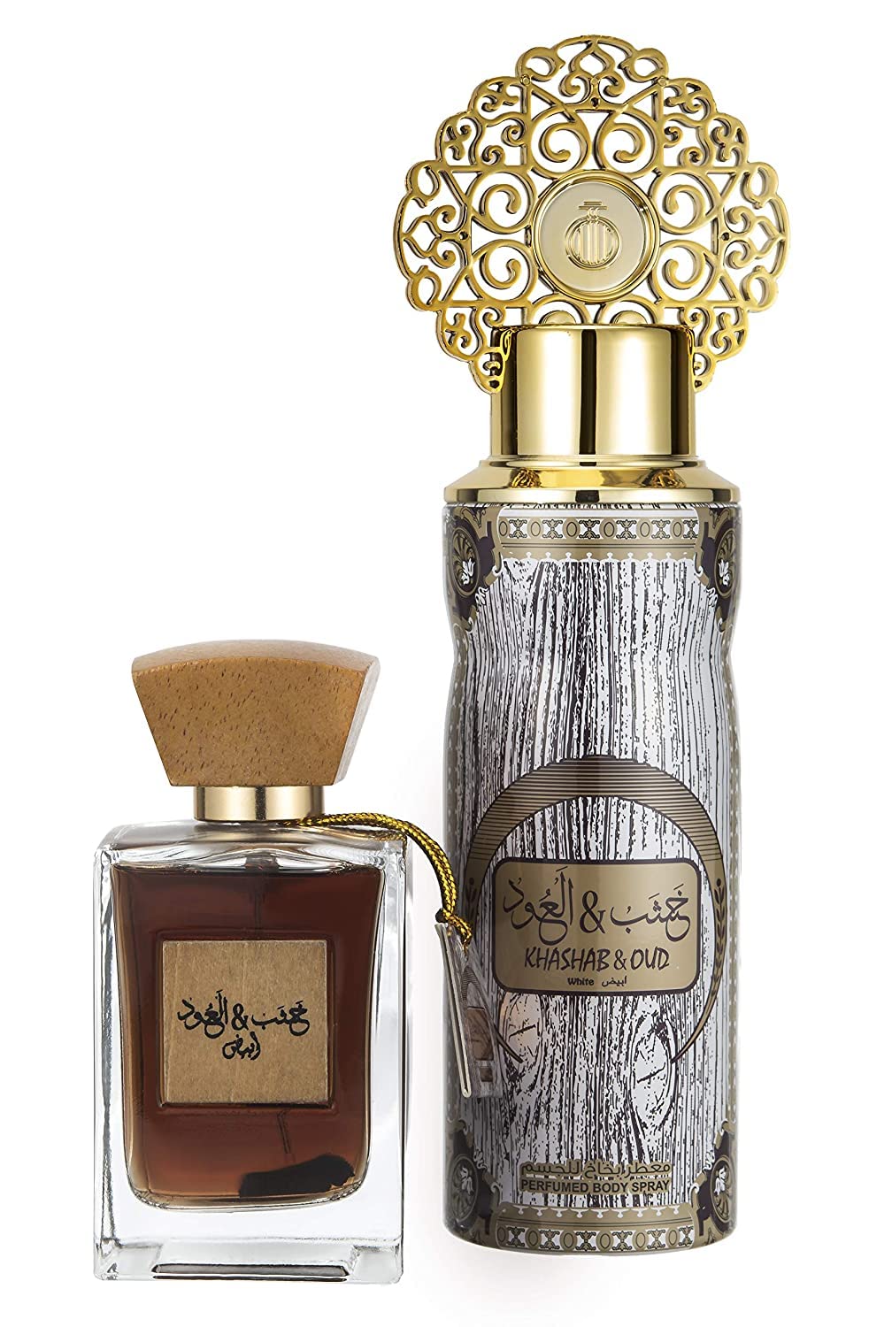 Arabiyat Khasb Al Oud Abyadh Perfume Gift Set For Unisex, Eau De Parfum, 100 ml + Deodorant, 200 ml