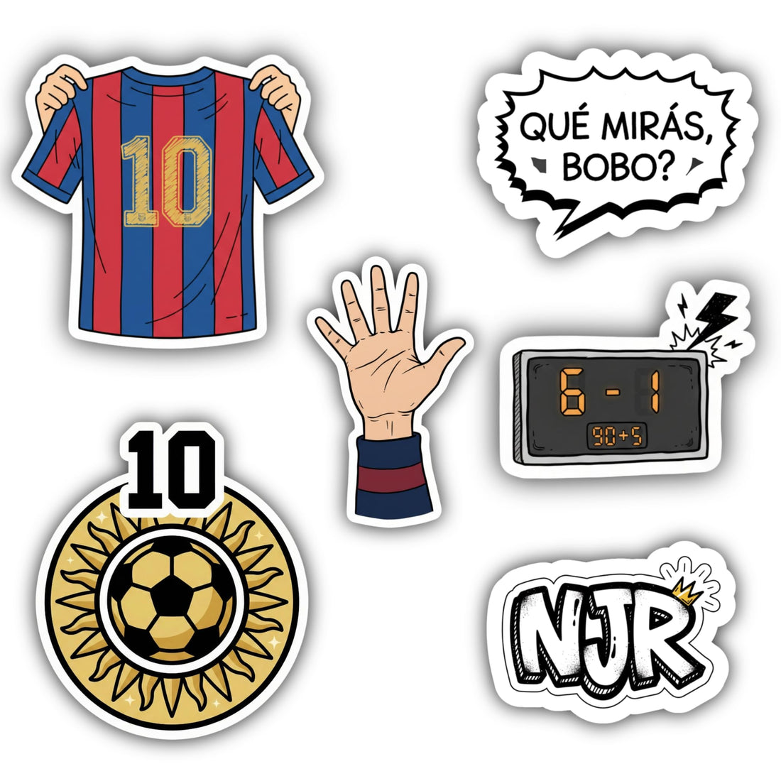 Vinyl Stickers - 6x6 cm Durable & Waterproof Decals for Laptops, Phones, and Notebooks by Artal (Football club)