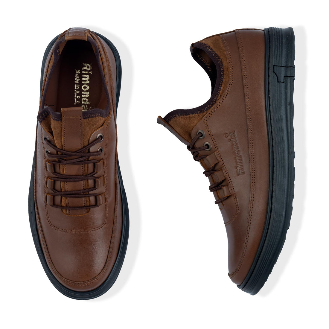 Men's Premium Natural Leather Orthopedic Shoes with Elastic Lace Design